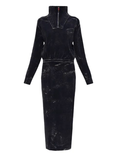 Diesel M-marcelle quarter-zip dress Black A218210GSBW