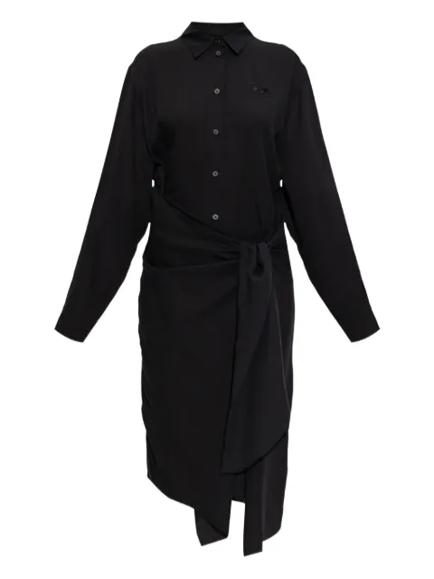 Diesel D-Iletta-S1 button knot midi dress Black A202560JMBP