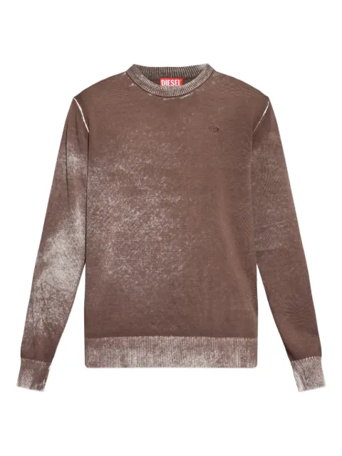 Diesel K-Laurent logo-embroidered sweater Brown A217470BKCB