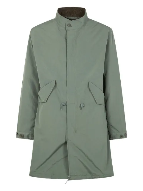 Snow Peak drawstring front-pocket jacket Green JK25AU016