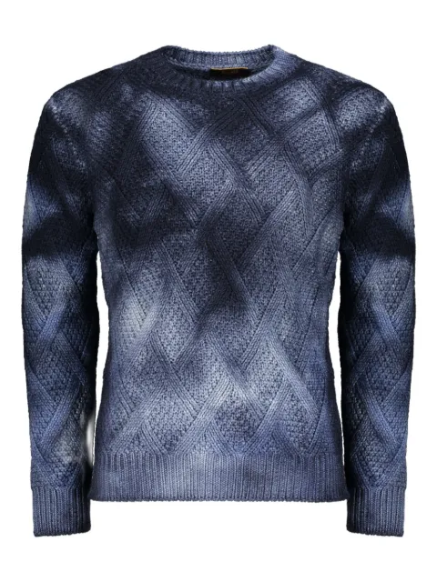 Moorer Cole-LTC tie-dye long-sleeve sweater Blue COLELTC