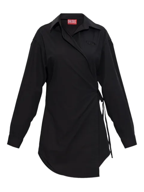 Diesel D-Delphos-S1 wrap logo-embroidery dress Black A200630EPCL