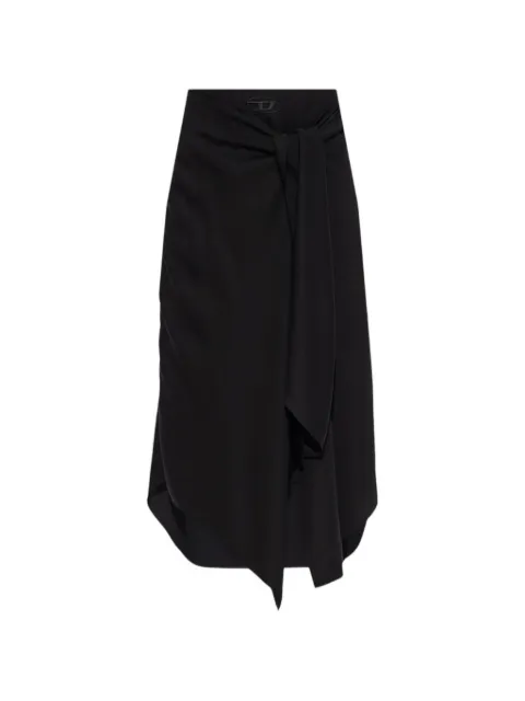 Diesel skirt in fluid cupro with front knot Black A202580JMBP