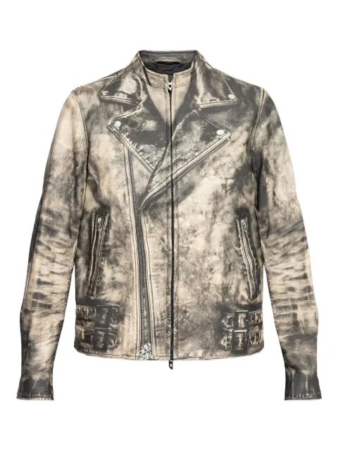 Diesel L-Tad leather jacket Black A200860ENBC