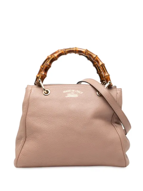 Gucci Pre-Owned 2000-2015 Small Calfskin Bamboo Shopper satchel Pink Z6V3FWK8K9UV4J9A