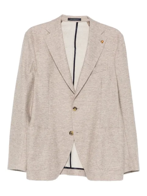 LATORRE lapel-pin single-breasted blazer Neutrals JD84JI130