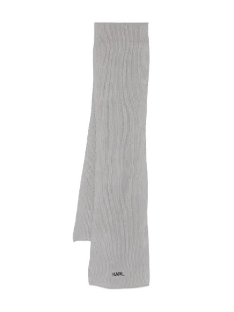 Karl Lagerfeld logo-embroidered scarf Grey 8056850824134