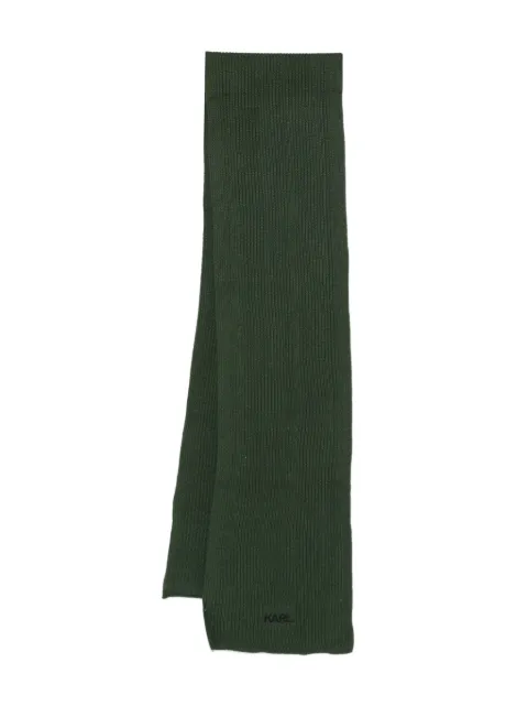 Karl Lagerfeld logo-embroidered scarf Green 8056850824134