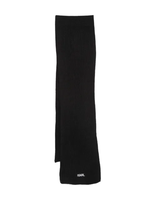 Karl Lagerfeld logo-embroidered scarf Black 8056850824134