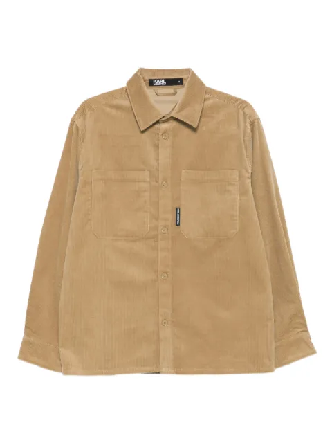 Karl Lagerfeld chest-pockets corduroy shirt Neutrals 60594260824011