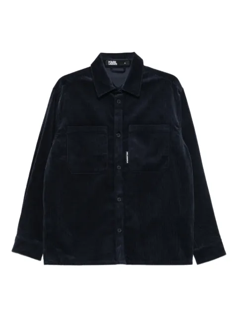 Karl Lagerfeld chest-pockets corduroy shirt Blue 60594260824011