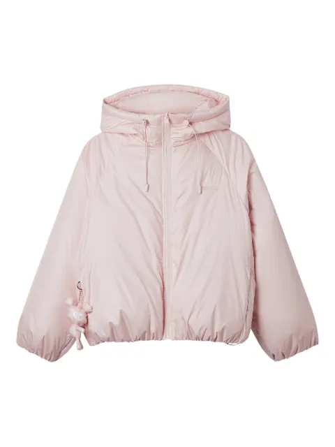Mini Cream hooded zip-fastening jacket Pink 5WM119A