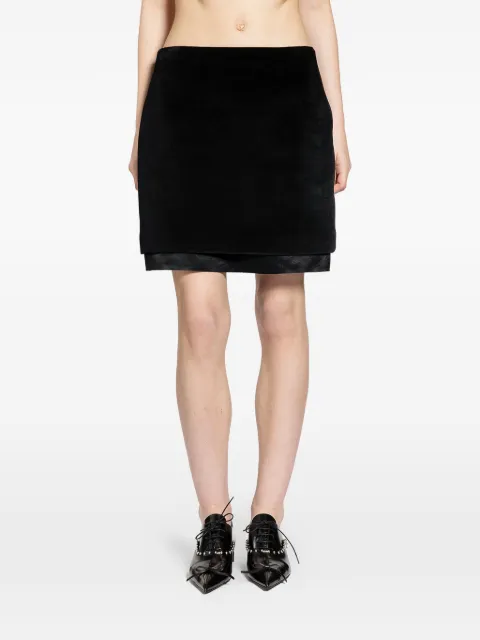 Jil Sander layered mini skirt Black J03MA0246J20333