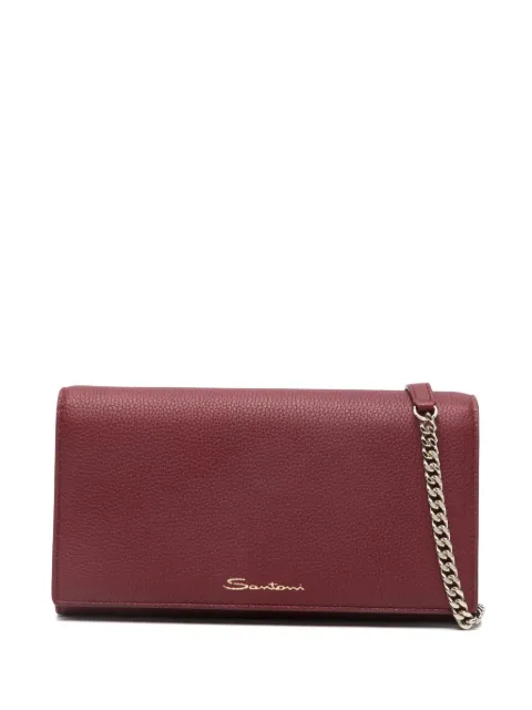 Santoni chain leather wallet Red DFPPA2490FOHSIW