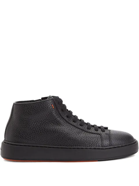 Santoni zip-up leather sneakers Black MBCD22141NEANIAC