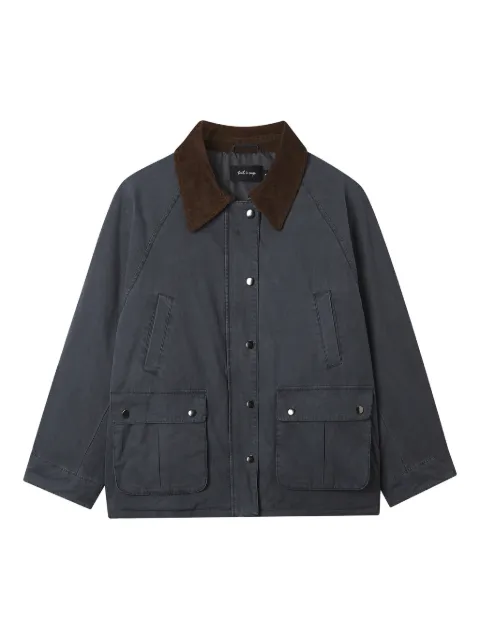 tout a coup corduroy collar pocket jacket Grey S123AW5