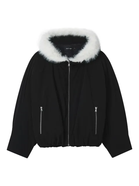tout a coup faux-fur hooded jacket Black S122AW5