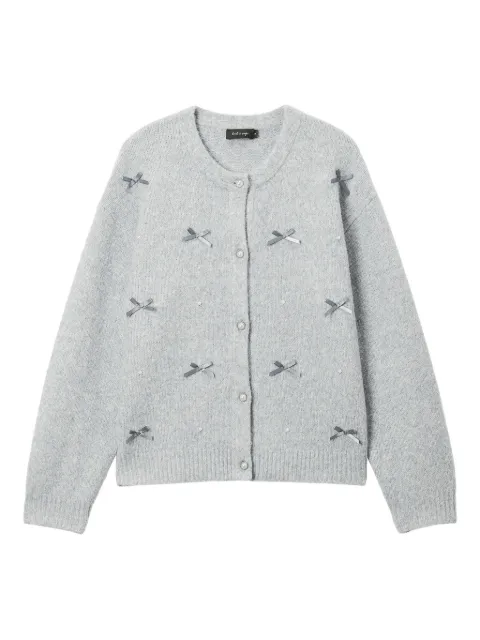 tout a coup bow-embellished cardigan Grey M322AW5