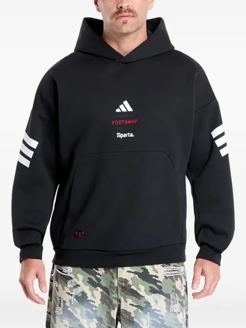 adidas x Footshop x Sparta stripes hoodie Black FTSHP490