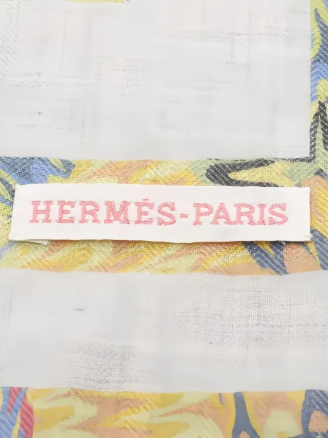 Hermès Pre-Owned 2010s Carré 90 Marble Ex‑Libris scarf Neutrals 1023283