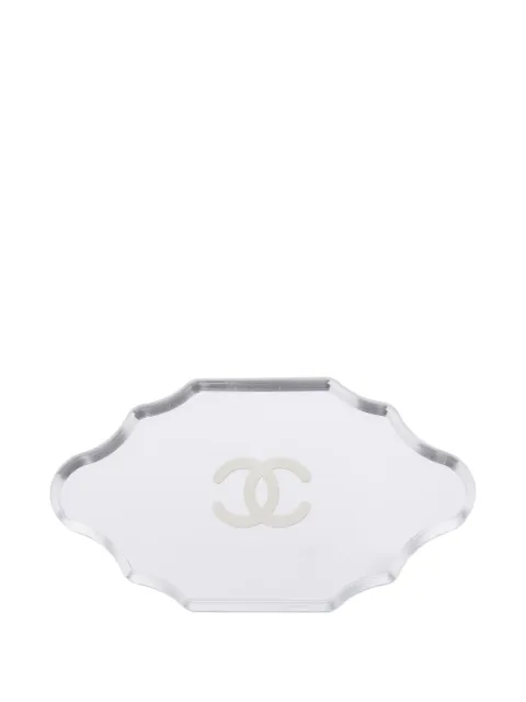 CHANEL Pre-Owned 1986-1988 Coco Mark mirror brooch Silver 1023304