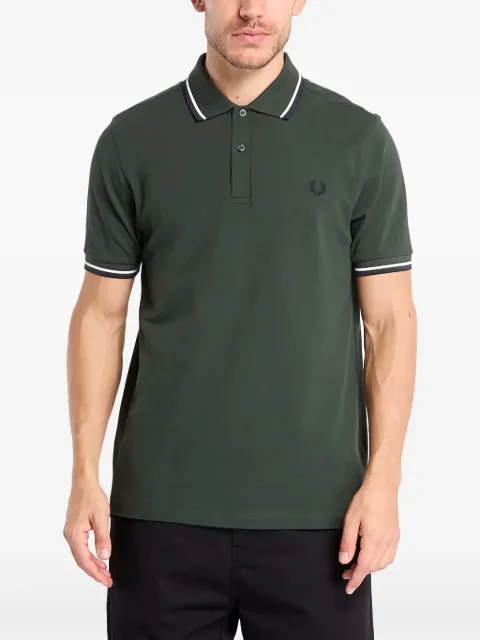 Fred Perry twin-tipped-collar polo shirt Green M360053A