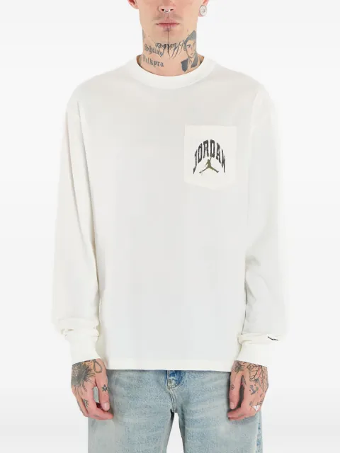 Jordan Brooklyn long-sleeve crew-neck T-shirt Neutrals HV4567