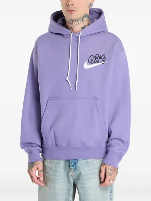 Nike logo-detail hoodie Purple IH4293