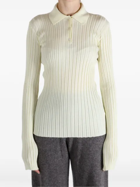 Calvin Klein ribbed polo shirt Neutrals VY00010