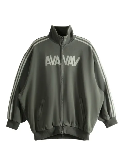 adidas stripe-detail zip-up jacket Grey JZ3025