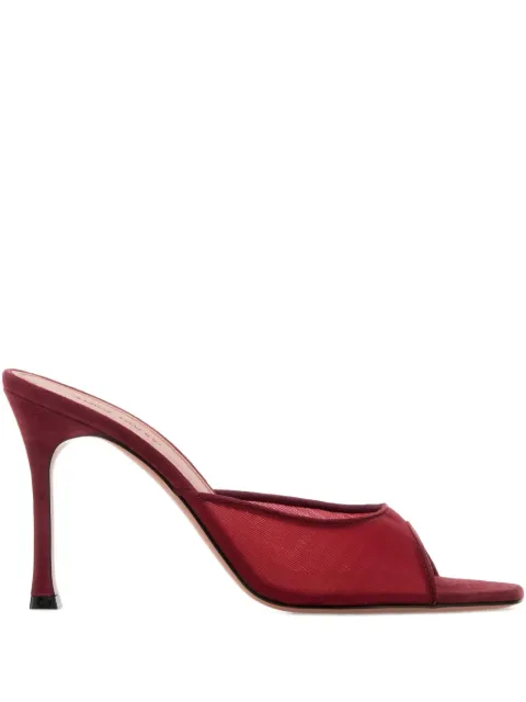 Amina Muaddi 95mm Alexa sandals Red ALEXAMESHSLIPPER95