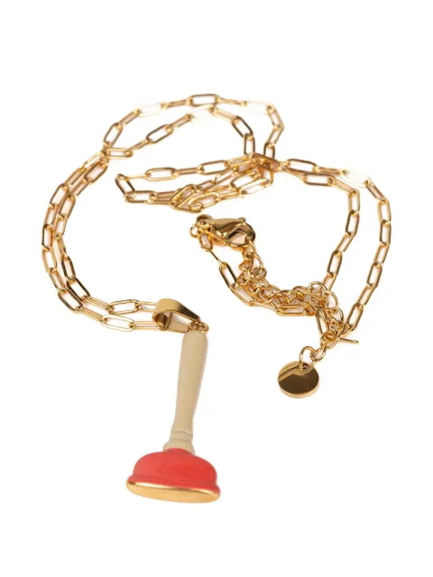 Seletti x Toiletpaper sink plunger necklace Gold 02205