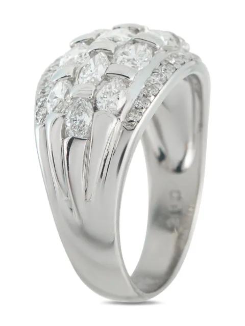 LB Exclusive platinum diamond ring Silver MF41101725