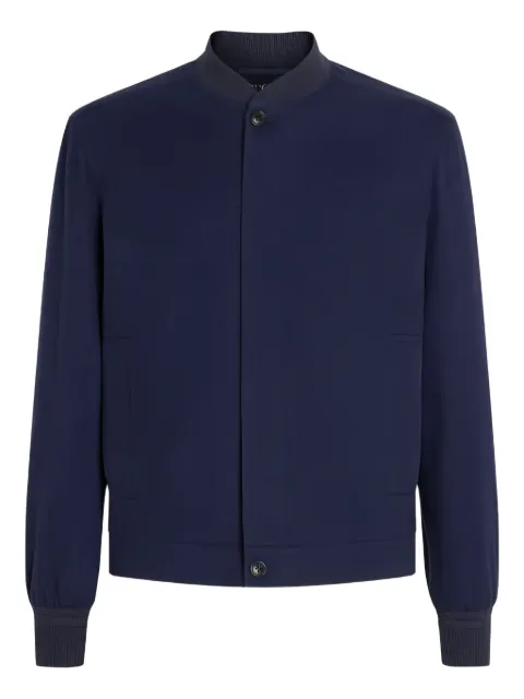 Zegna button cashmere coat Blue UGT46A2C119