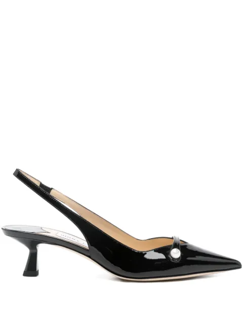 Jimmy Choo Amita pointed-toe pumps Black AMITA45PATBLACK