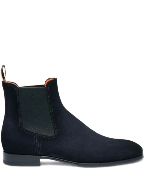 Santoni suede Chelsea boots Blue MCAD19113JJ6GGEX