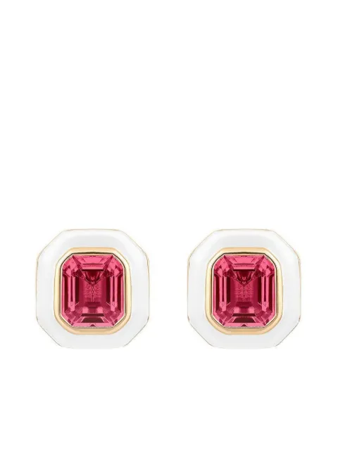 Goshwara 18K yellow gold square-cut rubellite earrings Gold JE0514RBENWHY