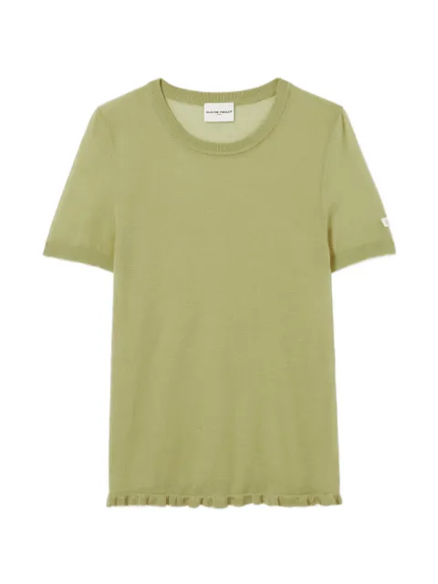 Claudie Pierlot ruffled knit top Green CFPPU01299
