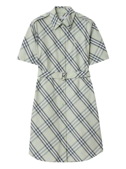 Burberry check mini shirt dress Green 8122070