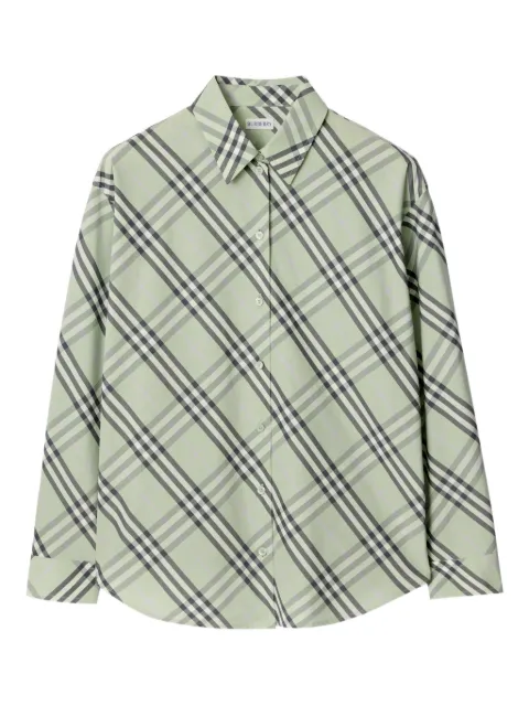 Burberry relaxed fit Check cotton shirt Green 8120512