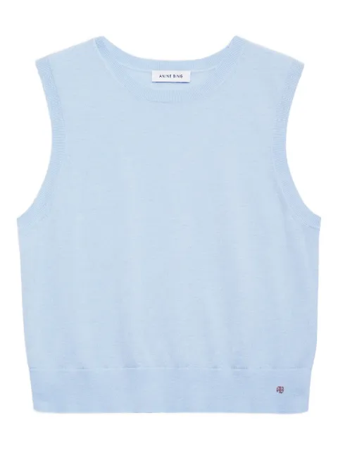 ANINE BING Moni sleeveless tank Blue A0911250