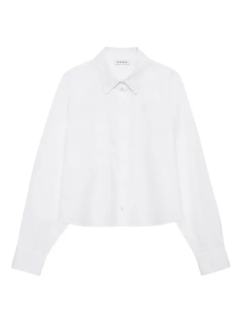 ANINE BING Essie cropped pocket shirt White A0711942