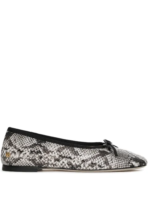 ANINE BING Jamie bow flats White A1411365