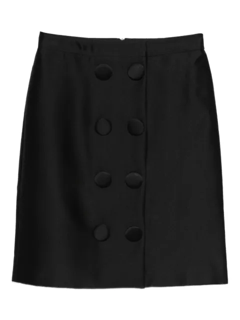 SHUSHU/TONG button-embellished skirt Black MWDESK04SAT253