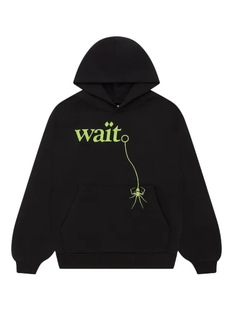 SP5DER print-detail hoodie Black SP5DER214