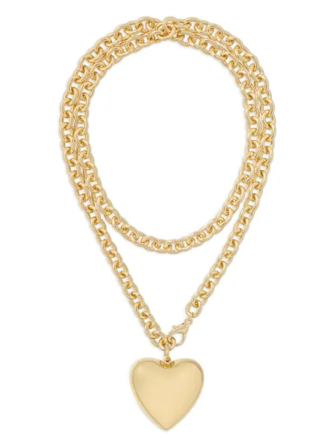 Roxanne Assoulin Big Puffy Heart Charm necklace Gold RXH25N129A