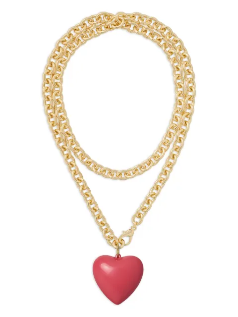 Roxanne Assoulin Big Puffy Heart Charm necklace Gold RXH25N129G