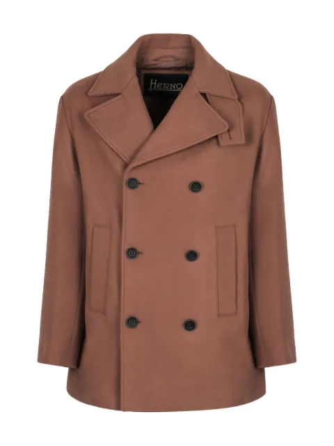Herno double-breasted classic collar coat Brown PE000048U33471