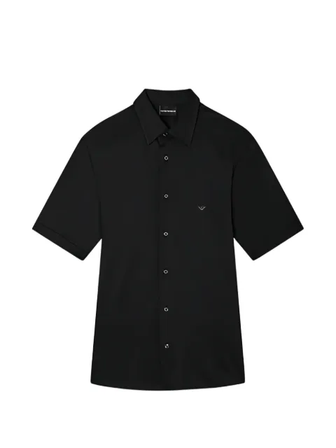 Emporio Armani logo-detail short-sleeve shirt Black EM004603AF10017