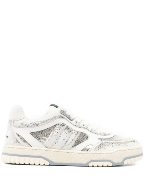 Gucci glitter stripe low-top sneakers White 836886AAE3Q